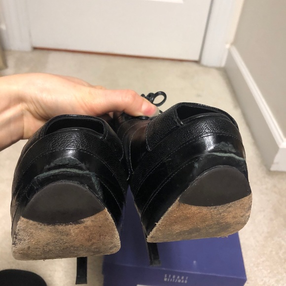 Stuart Weitzman Platform heels embossed black 8.5 - Picture 5 of 6